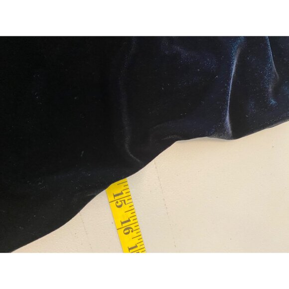 Roberta Black Velvet Maxi Dress Gown Low Open Back Long Back Slit Medium - Picture 8 of 11